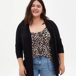 Torrid Super Soft Black Leopard Swing Cami Plus 2X